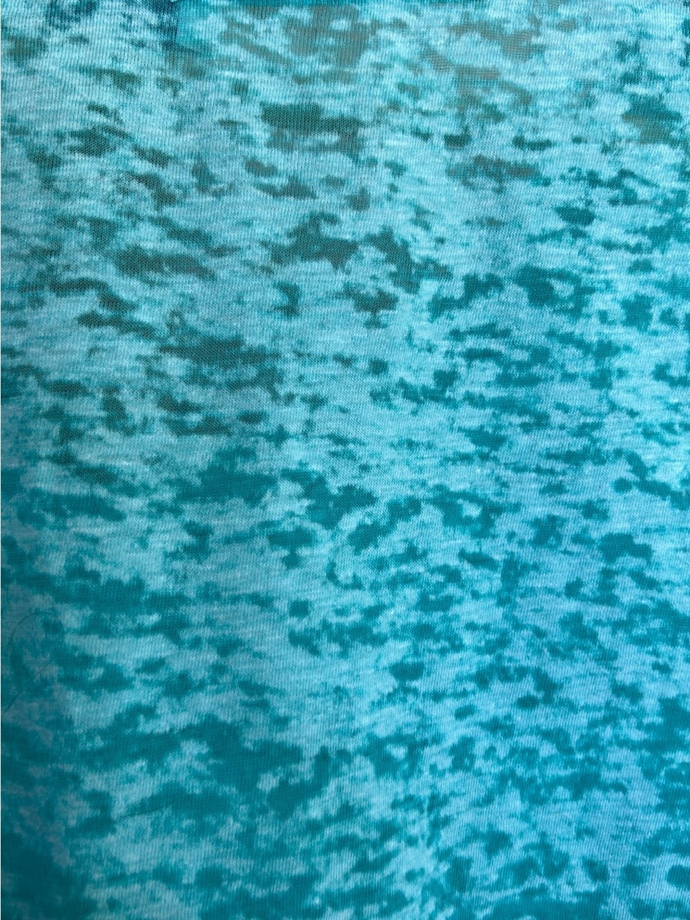 Aqua V-Neck Tee with Feather Graphic - Picture 3 of 6